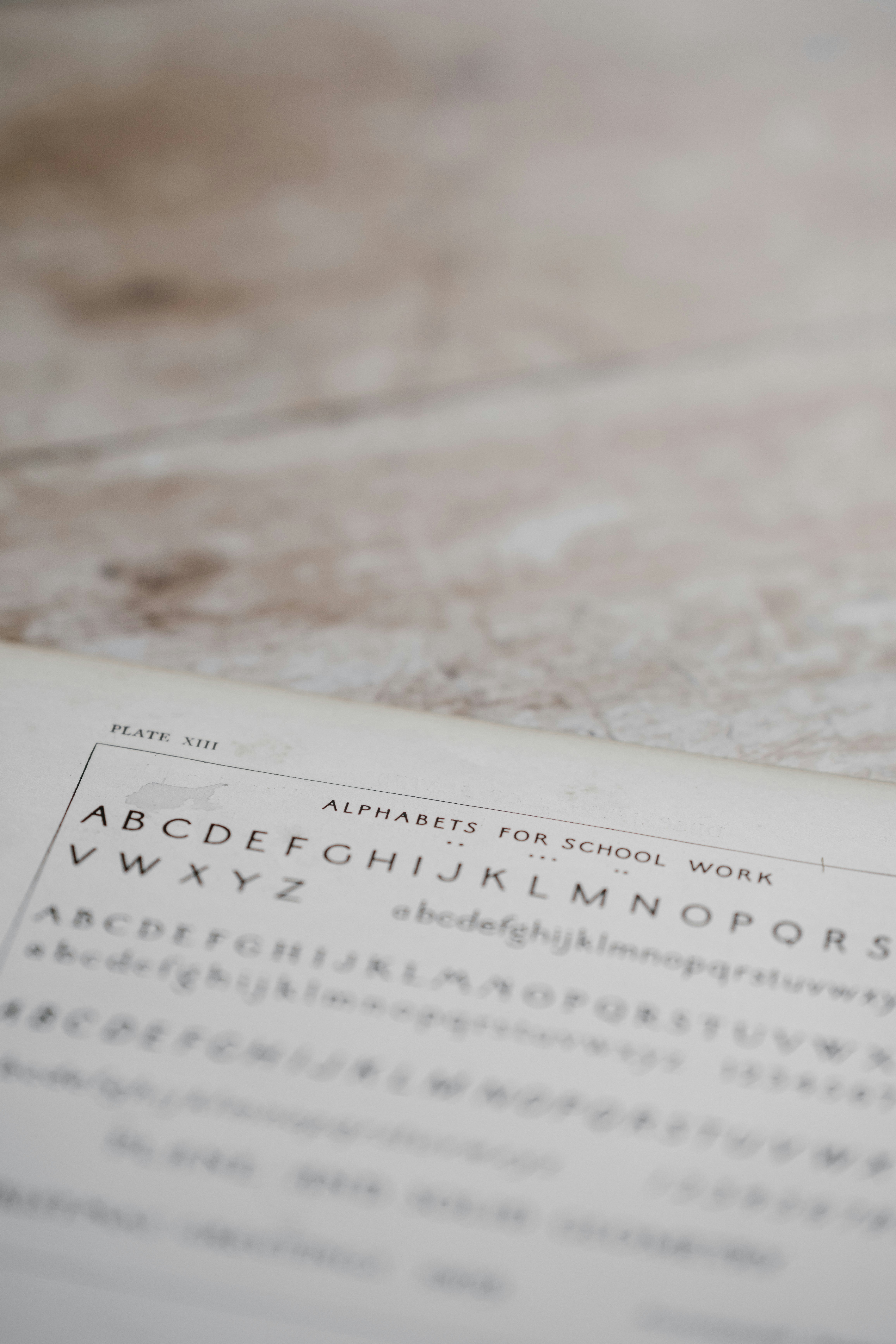 empty white book on wooden table